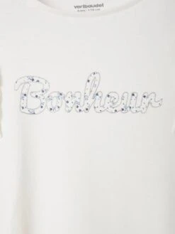 Tee-shirt Volanté Fille. écru - Vertbaudet -Petite Modeuse tee shirt volante fille 3