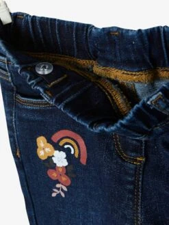 Tregging Fantaisie MorphologiK "waterless" Fille Tour De Hanches Large Denim Brut - Vertbaudet -Petite Modeuse tregging fantaisie morphologik waterless fille tour de hanches large 2